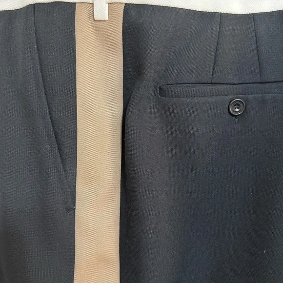 Burberry Black Dress Pants with White Accent